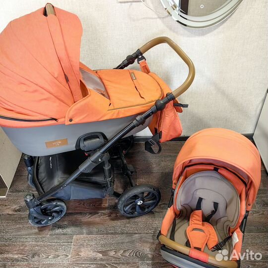 Коляска tutis Viva Life 2 в 1 Оранжево-красный
