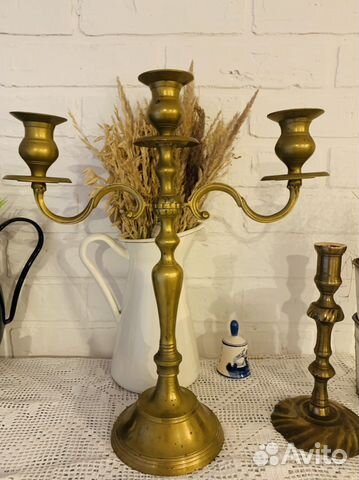 Латунный подсвечник купить в Санкт-Петербурге | Хобби и отдых | Авито