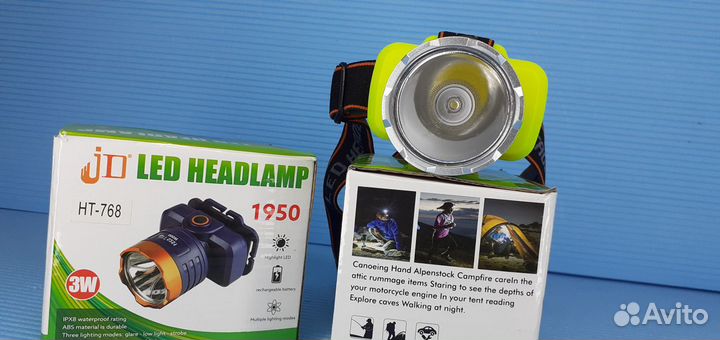 Аккумуляторный фонарь Jd 800w Налобный Яркий