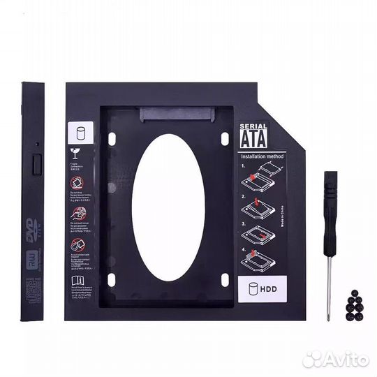 Переходник дополнительного HDD в отсек CD/DVD