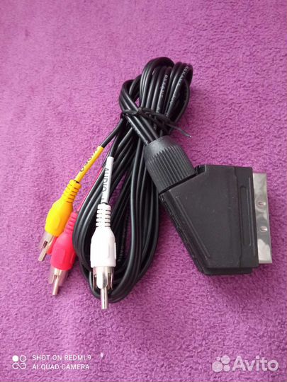 Кабель Scart-3rca колокольчики