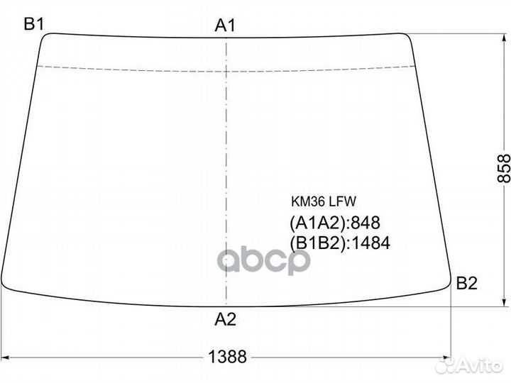 Стекло лобовое Toyota Lite Ace 85-91 / Lite Ace