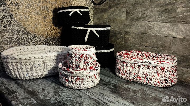Корзиночки из пряжи