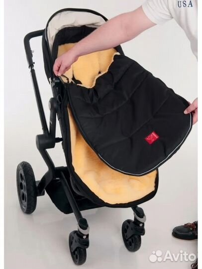 Меховой конверт в коляску овчина kaiser