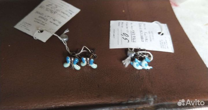 Серьги серебро, детские
