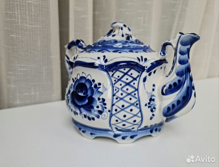 Чайник заварочный. Гжель. Куликова