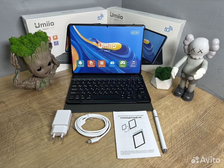 Планшет с клавиатурой Umiio A10 PRO (Серый) 6/128