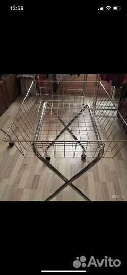 Корзина - хром для распродажи на колесиках, 2
