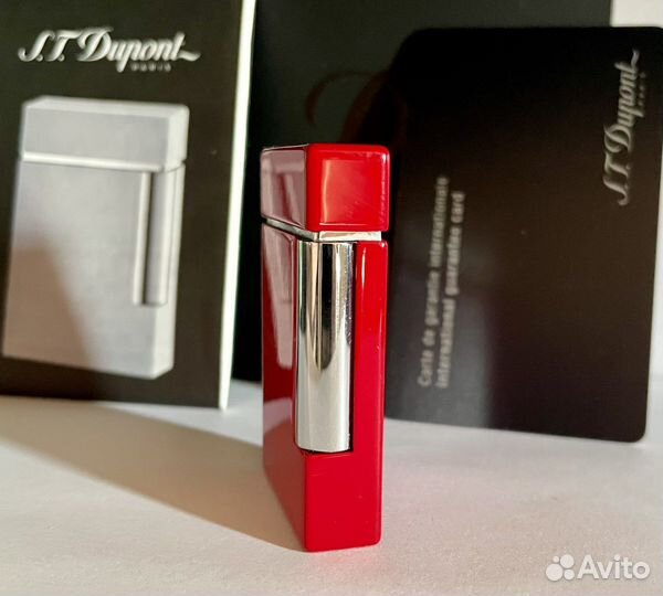 Зажигалка Dupont Red Laque Pipe новая