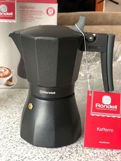 Гейзерная кофеварка rondell новая
