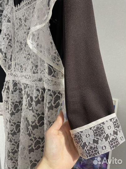 Платье на последний звонок с фартуком