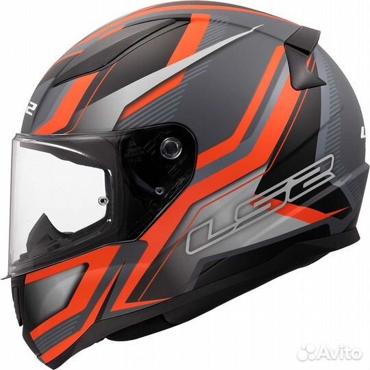 LS2 FF353 rapid 2 flitz Full Face Motorcycle Мотошлем Orange Grey