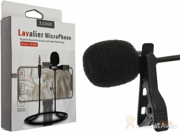 Петличный микрофон Lavalier JH-043