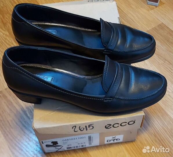 Лоферы Ecco чёрные натуральная кожа