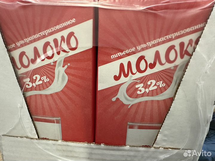 Молоко 3,2% упаковка 12 л