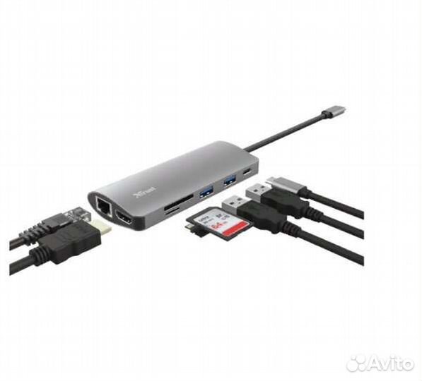Адаптер 23775 Trust Dalyx 7-в-1 Multiport USB-C