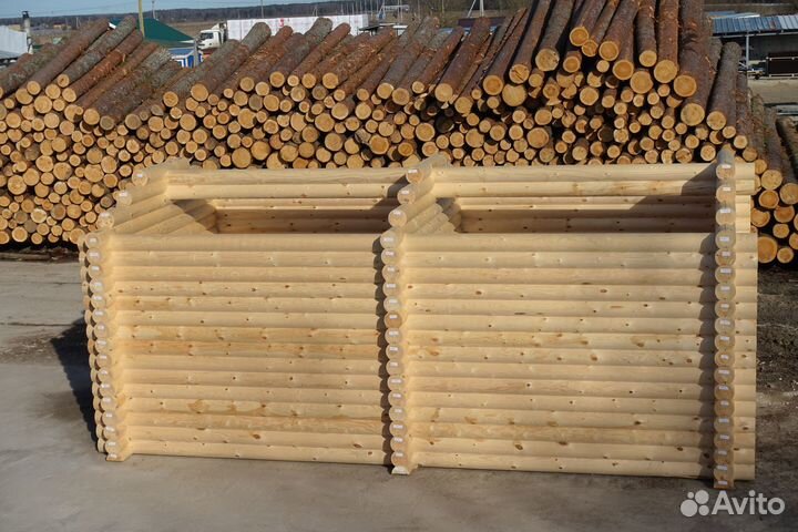 Сруб Бюджетной Бани 3.0х6.0м. из бревна