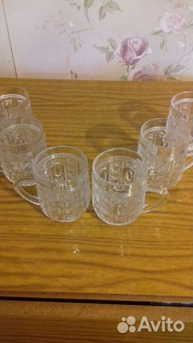 Кружка,хрусталь 125мл. 6 штук