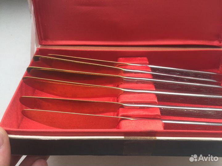 Ножи СССР с позолотой с коробкой набор