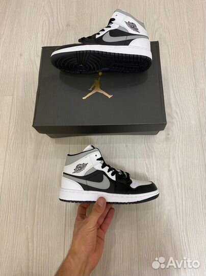 Кроссовки Air Jordan 1 White Shadow (36-45)