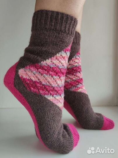Носки шерстяные женские ручной работы
