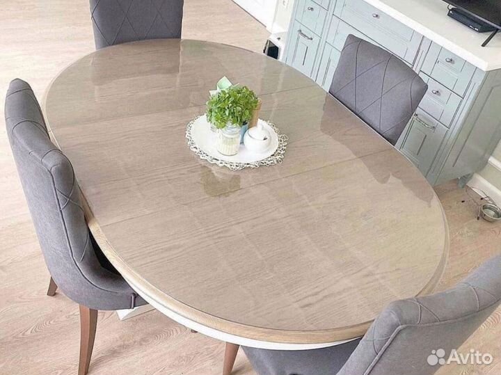 Гибкое стекло на стол круг 120 см и другие размеры