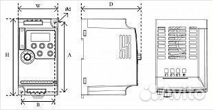 Частотник innovert isd751m21е 0,75 кВт 220В