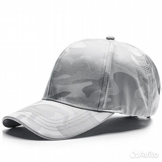 Бейсболка светло-серая регулируемая, размер 60-65