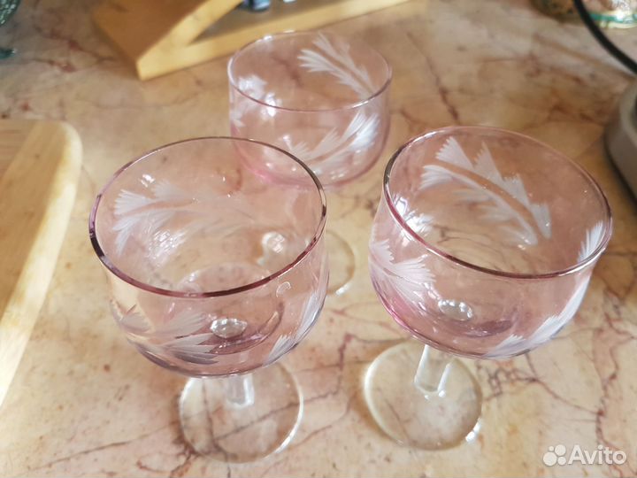 Рюмки цветное стекло СССР