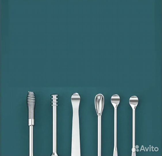 Набор для чистки ушей 6 предметов в контейнере