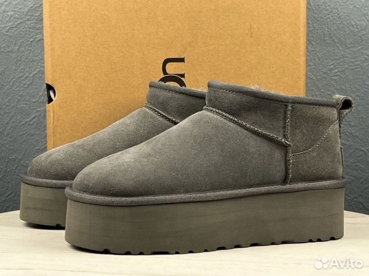 Угги UGG Ultra Mini Platform Grey