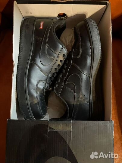 Кроссовки nike air force 1 low black supreme