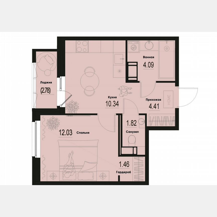 1-к. квартира, 35,5 м², 3/12 эт.