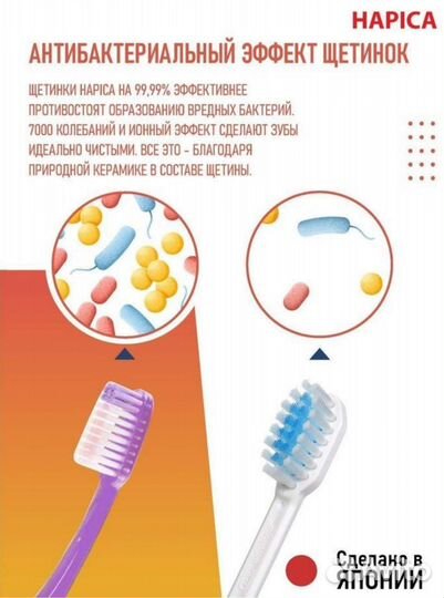 Электрическая зубная щетка Hapica (новая)