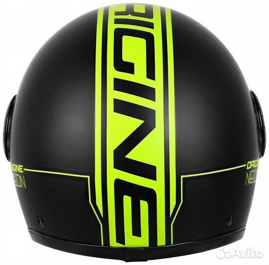 Motorcycle Мотошлем Jet Black Origin Neon Yellow