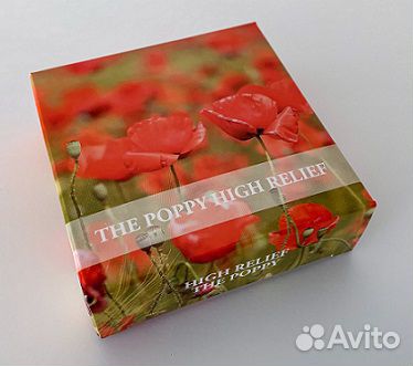 Монета Мак серебро Палау 2019 год футляр