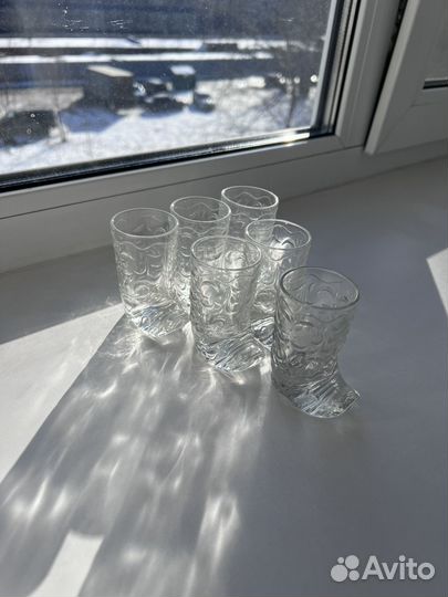 Хрустальные рюмки СССР Сапожки