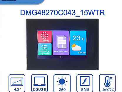 Dwin, 4.3", HMI, IoT, в Корпусе -15WTR