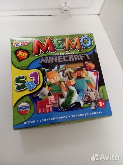 Майнкрафт: алмазные инструменты и мемо игра