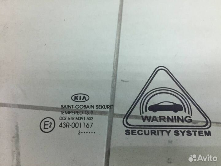 Стекло двери передней правой Kia Ceed JD 2012-2018