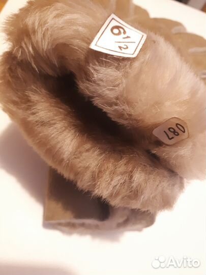 Перчатки мутон женские новые, размер 6,5