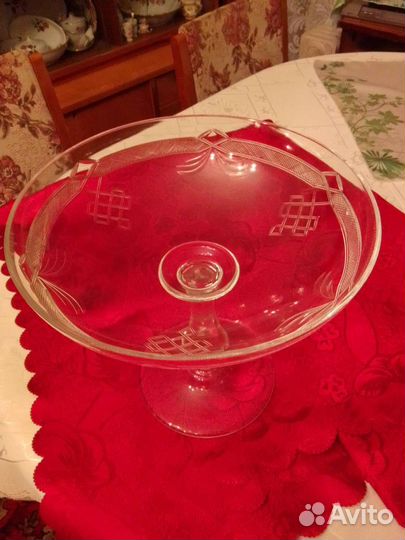 Ваза для фруктов на ножке СССР