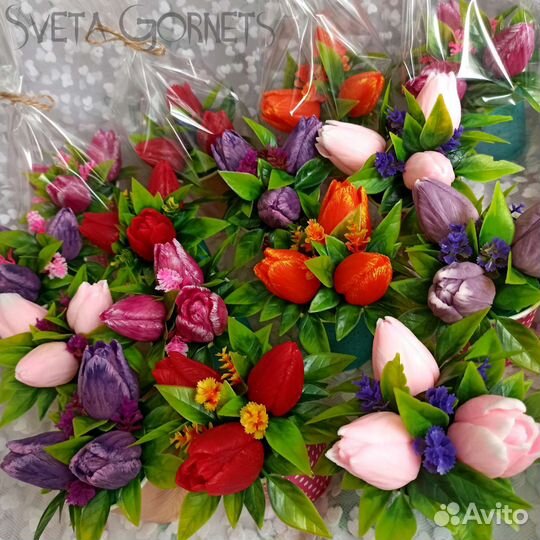 Букетики из мыла