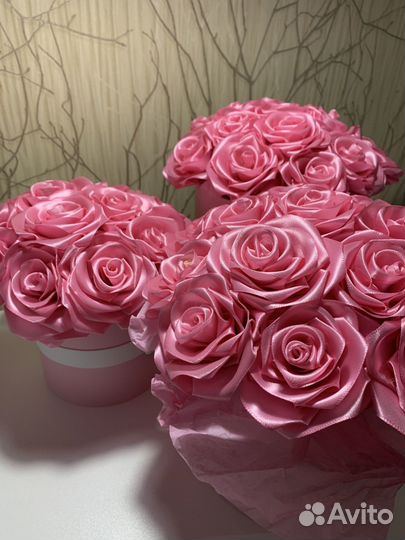 Розы из ленты