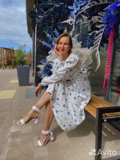 Платье муслин ручная работа