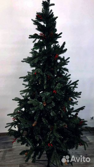 Елка искусственная литая с рябиной