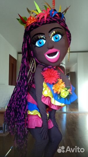 Кукла мулатка большой размер