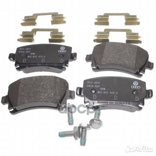 Колодки тормозные дисковые задние, комплект 1K0