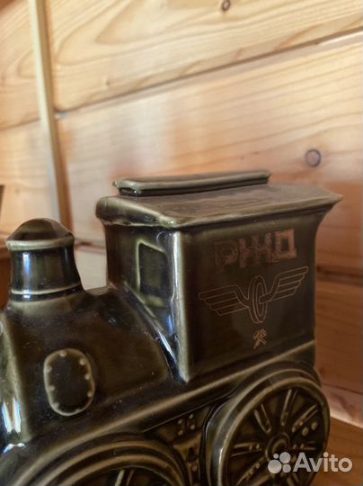Штоф Паровоз ржд бутылка коллекционная