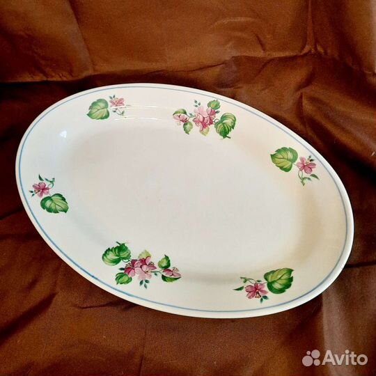 Блюдо большое овальное Дулево 1958 СССР